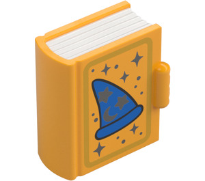 Duplo Naranja claro brillante Book con Mago Sombrero (103681)