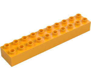 Duplo Bright Light Orange Brick 2 x 10 (2291)