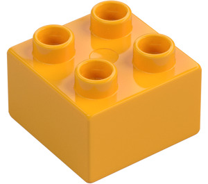 Duplo Kirkkaanvaaleanoranssi Palikka 2 x 2 (3437 / 89461)