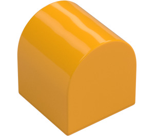 Duplo Bright Light Orange Brick 2 x 2 x 2 with Curved Top (3664)