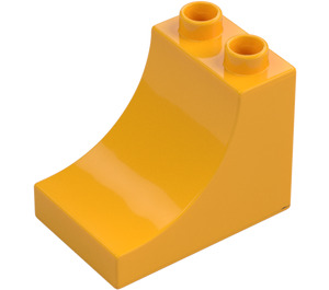 Duplo Leuchtendes helles Orange Stein 2 x 3 x 2 mit Gebogen Rampe (2301)