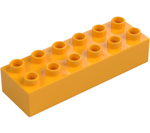 Duplo Bright Light Orange Brick 2 x 6 (2300)