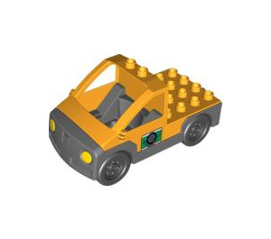 Duplo Bright Light Orange Car/Truck Base Assembly (47438 / 47440)