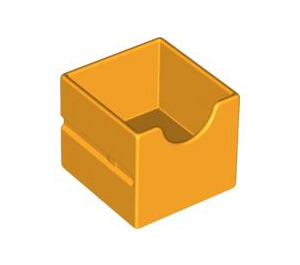 Duplo Orange clair brillant Drawer avec Cut Out (6471)