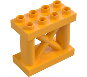 Duplo Bright Light Orange Lattice Wall 2 x 4 x 3 (65156)