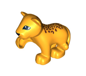 Duplo Orange clair brillant Leopard Cub avec Soulevé Paw (56434 / 63952)