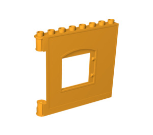 Duplo Leuchtendes helles Orange Paneel 1 x 8 x 6 mit Fenster - Rechts (53916)