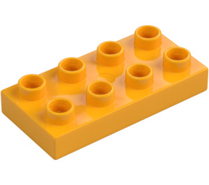 Duplo Helder lichtoranje Plaat 2 x 4 (4538 / 40666)