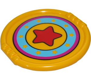 Duplo Bright Light Orange Plate with Star (27372 / 29315)