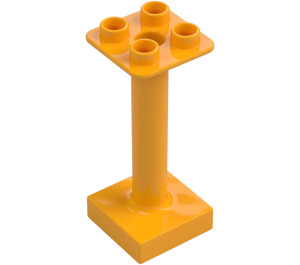 Duplo Bright Light Orange Stand 2 x 2 with Base (93353)