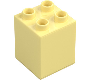 Duplo Jasny Jasnożółty Cegła 2 x 2 x 2 (31110)