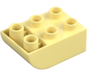 Duplo Bright Light Yellow Brick 2 x 3 with Inverted Slope Curve (98252)