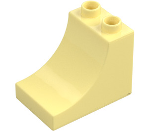 Duplo Bright Light Yellow Brick 2 x 3 x 2 with Curved Ramp (2301)