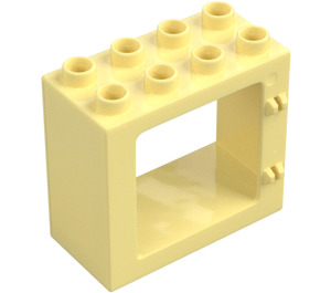 Duplo Leuchtendes Hellgelb Tür Rahmen 2 x 4 x 3 mit flachem Rand (61649)