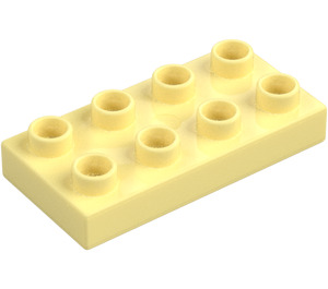 Duplo Amarillo claro brillante Placa 2 x 4 (4538 / 40666)