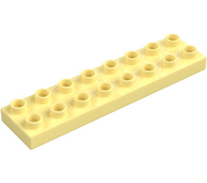 Duplo Leuchtendes Hellgelb Platte 2 x 8 (44524)