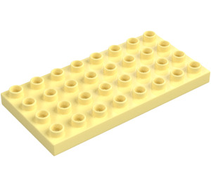 Duplo Leuchtendes Hellgelb Platte 4 x 8 (4672 / 10199)