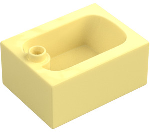 Duplo Klar lys gul Liten Bathtub (65113)