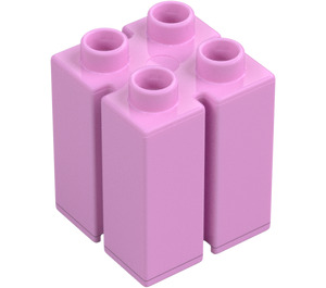 Duplo Bright Pink 2 x 2 x 2 with Slits (41978)