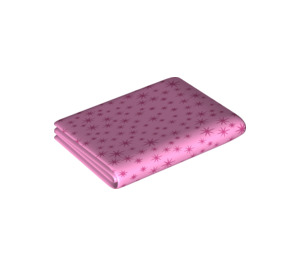 Duplo Bright Pink Blanket (8 x 10cm) with Pink Stars (75681 / 85964)
