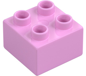 Duplo Kirkkaanvaaleanpunainen Palikka 2 x 2 (3437 / 89461)