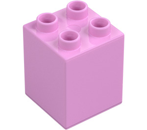 Duplo Světle růžová Kostka 2 x 2 x 2 (31110)