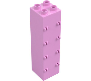 Duplo Bright Pink Brick 2 x 2 x 6 with Hinges (16087 / 87322)