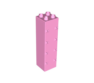 Duplo Bright Pink Brick 2 x 2 x 6 with Hinges (16087 / 87322)