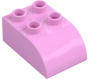 Duplo Rosa brillante Mattoncino 2 x 3 con Parte superiore curva (2302)