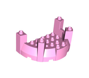 Duplo Světle růžová Hrad Turret 5 x 8 x 3 (52027)