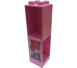 Duplo Bright Pink Column 2 x 2 x 6 with Phone (6462 / 48257)