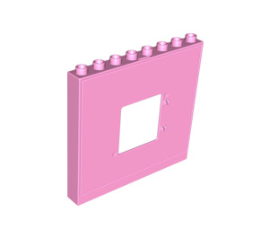 Duplo Bright Pink Panel 1 x 8 x 6 with Window (11335)