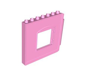 Duplo Fel roze Paneel 1 x 8 x 6 met Venster - Links (51260)