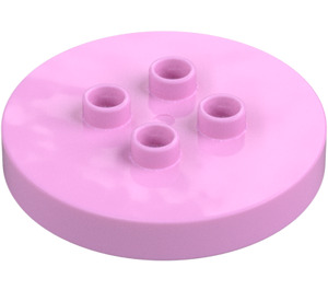 Duplo Bright Pink Plate 4 x 4 Round (15516)