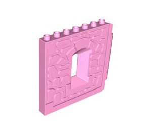 Duplo Rose Pétant mur 1 x 8 x 6 avec Fenêtre et Brique Paterne (51697)