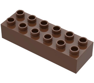 Duplo Brown Brick 2 x 6 (2300)