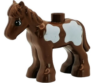 Duplo Brown Foal with Large White Spots (75723)