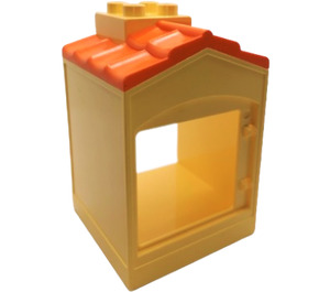 Duplo Building mit Chimney und Mittleres Orange Shingles (31028 / 75730)