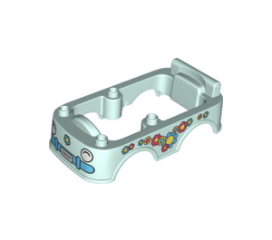 Duplo Bus Chassis 6 x 10 x 2 met Bloemen (82486)