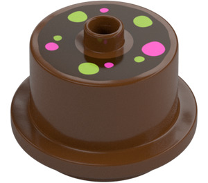 Duplo Cake med Lyserød og Grøn Spots (65157)