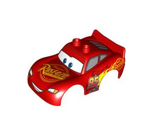 Duplo Car Body with Mcqueen Swirl Flame Design (101603)