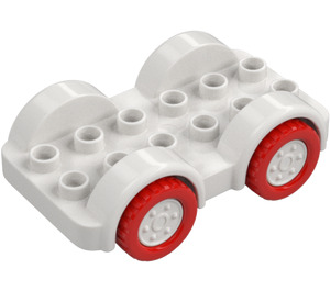 Duplo Bil med Rød Hjul (35026)