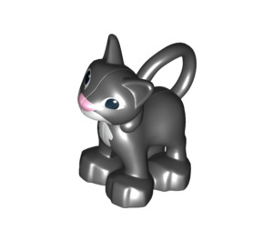 Duplo Cat (Standing) with Pink Nose and White Chest (38992 / 87313)