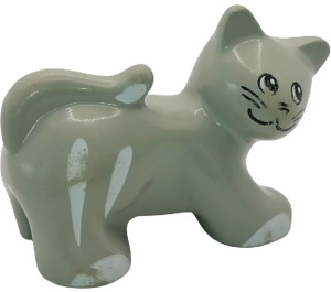 Duplo Cat (Stretching) with Tail Curled Towards Head and White Patches (31102 / 48835)