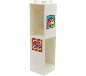 Duplo Column 2 x 2 x 6 with cats in frame Sticker (6462)