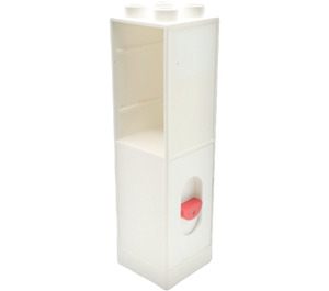 Duplo Column 2 x 2 x 6 mit drawer Schlitz und Rot doorbell (6462 / 75179)