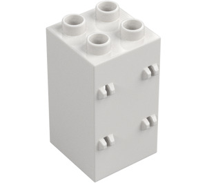 Duplo Column Kloss 2 x 2 x 3 med Gångjärn Gaffel (69714)