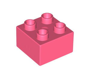 Duplo Coral Brick 2 x 2 (3437 / 89461)