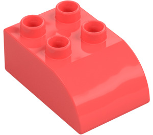 Duplo Coral Brick 2 x 3 with Curved Top (2302)