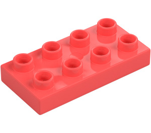 Duplo Coral Plate 2 x 4 (4538 / 40666)